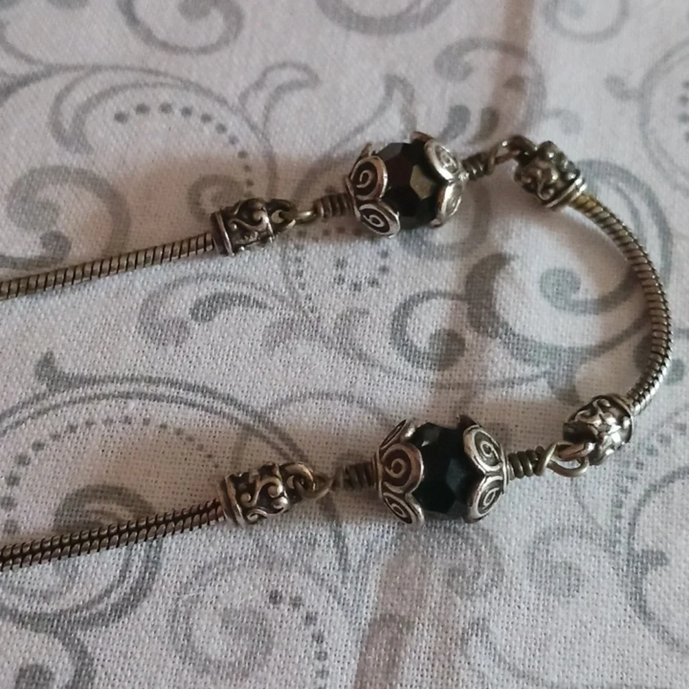 Brighton Black Stations Beaded Necklace